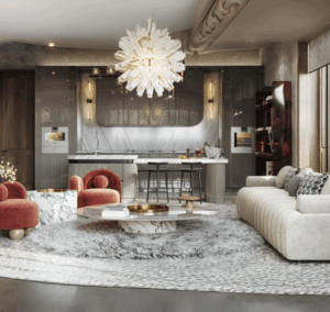 cozy living room 2026 architectural luxury by Elmalek Furniture Cairo