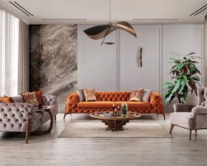 contemporary living room 2026 crafted with architectural elegance by Elmalek Furniture