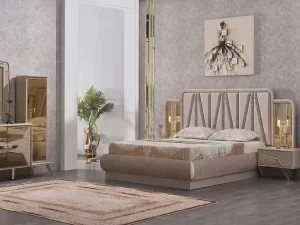 cozy bedroom modern royalty handcrafted by Elmalek Furniture Egypt