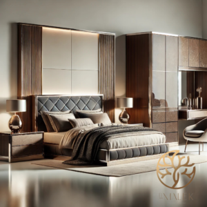 Luxury bedroom set with modern design