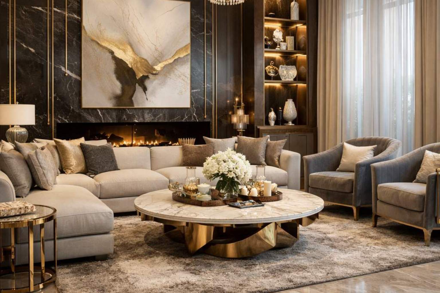 غرف معيشة فاخرة2026