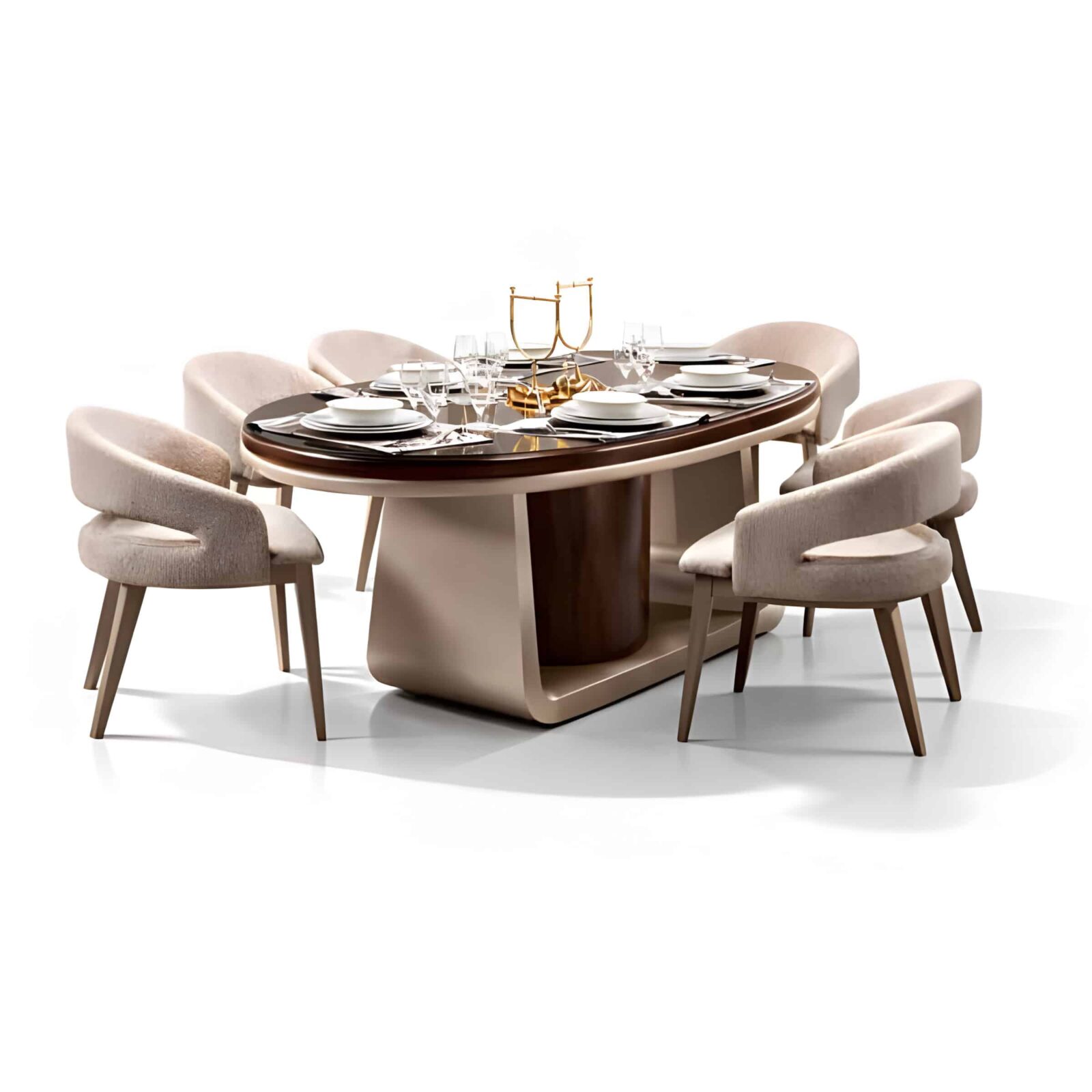 Dining Room Set angle view for elegant dining spaces Side