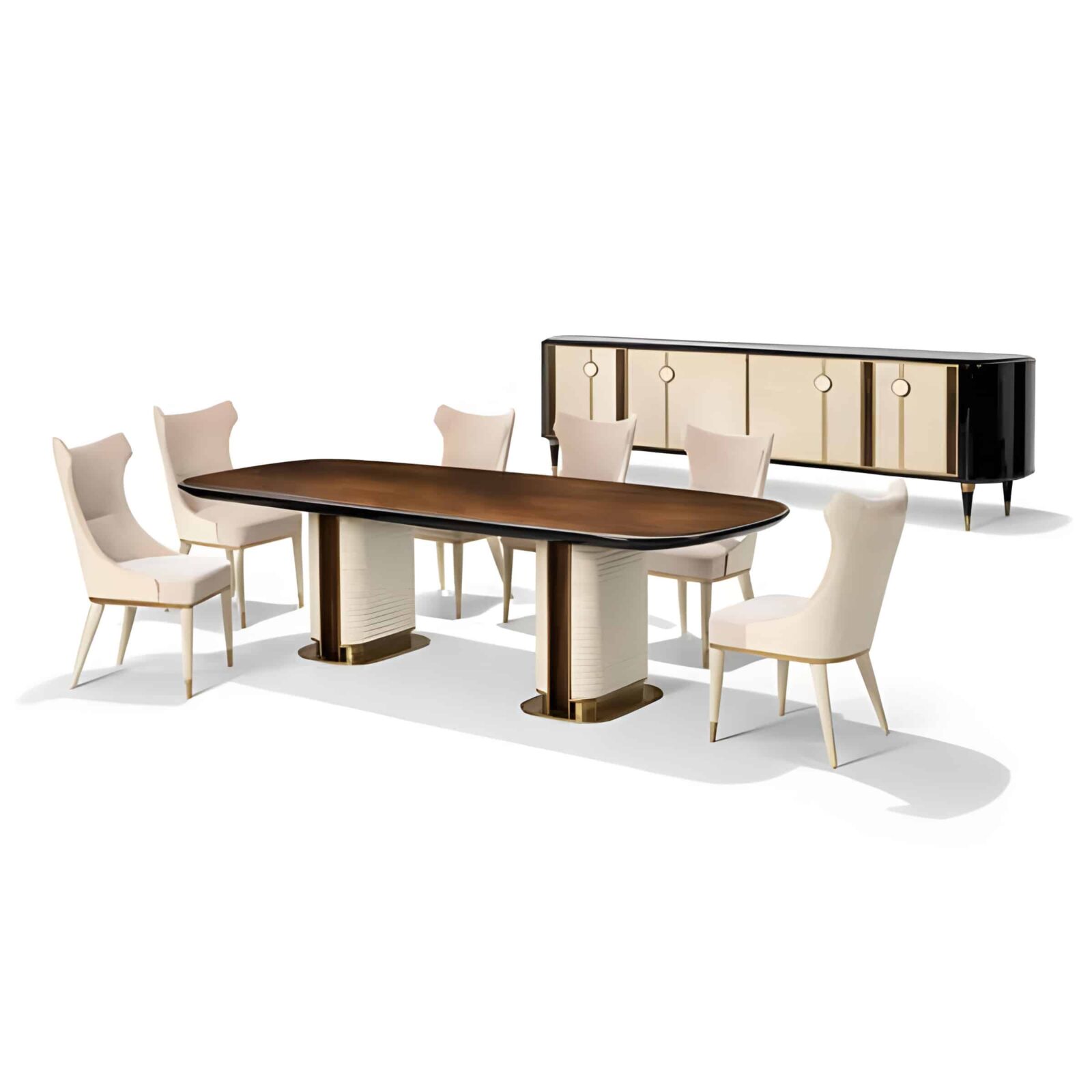 Elyra Dining Room Set main view for elegant dining spaces