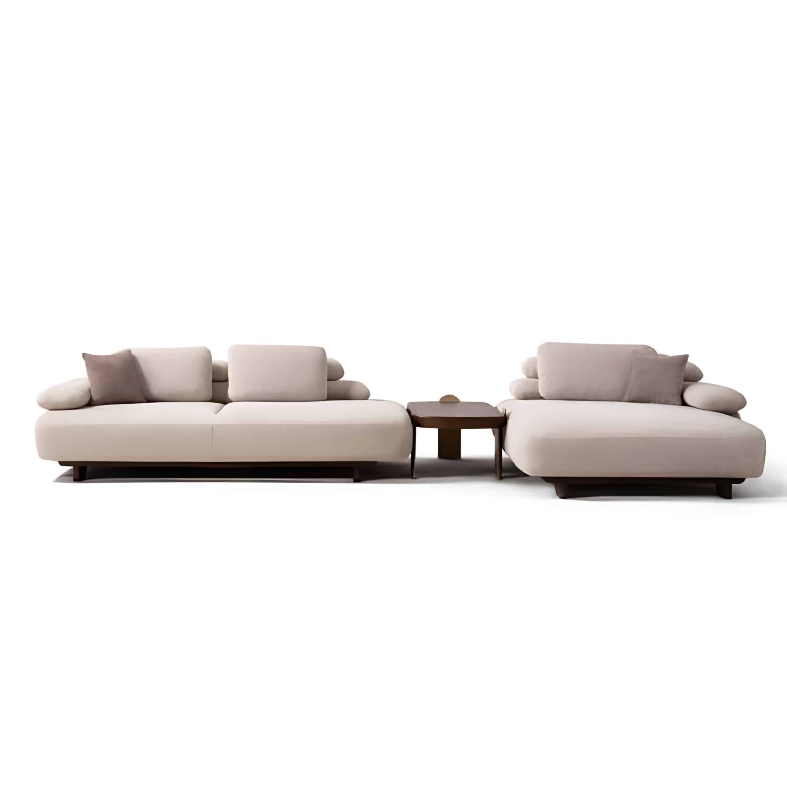 Menlo L Shape front view for modern L Shape living room furniture