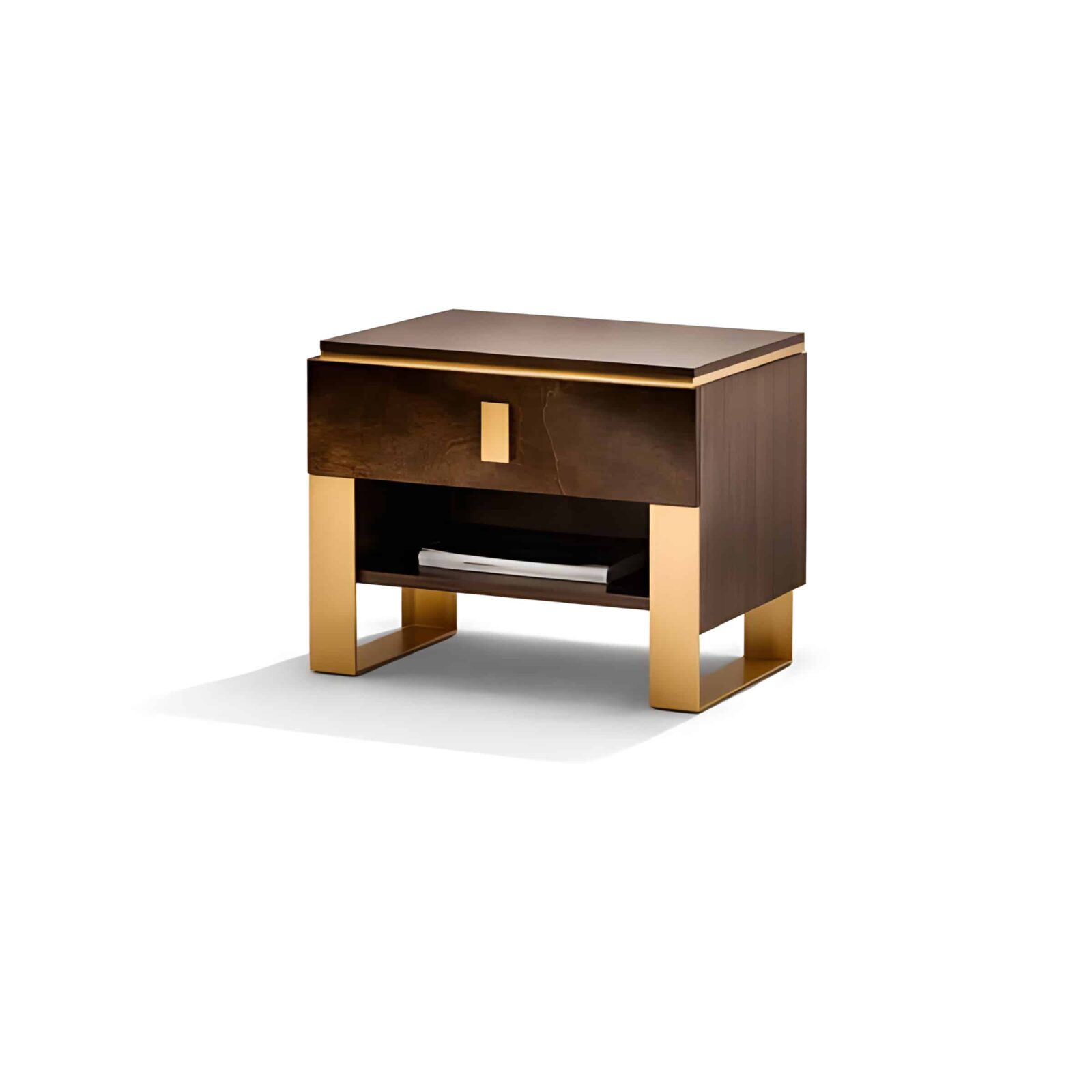 Bedroom Bed and Nightstand Set presented in a refined bedroom with fresh side perspective