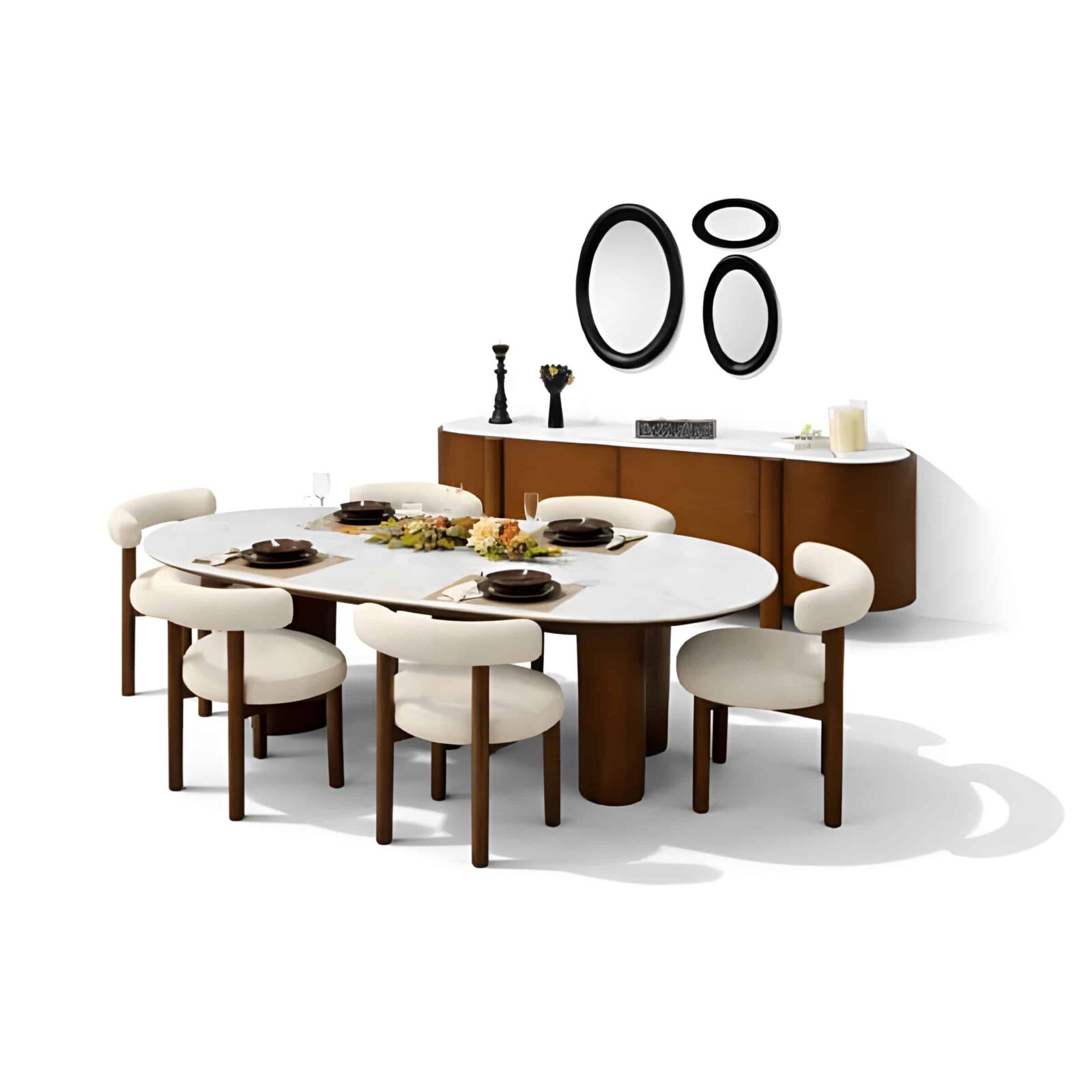 Alvora Dining Room Set main view for elegant dining spaces