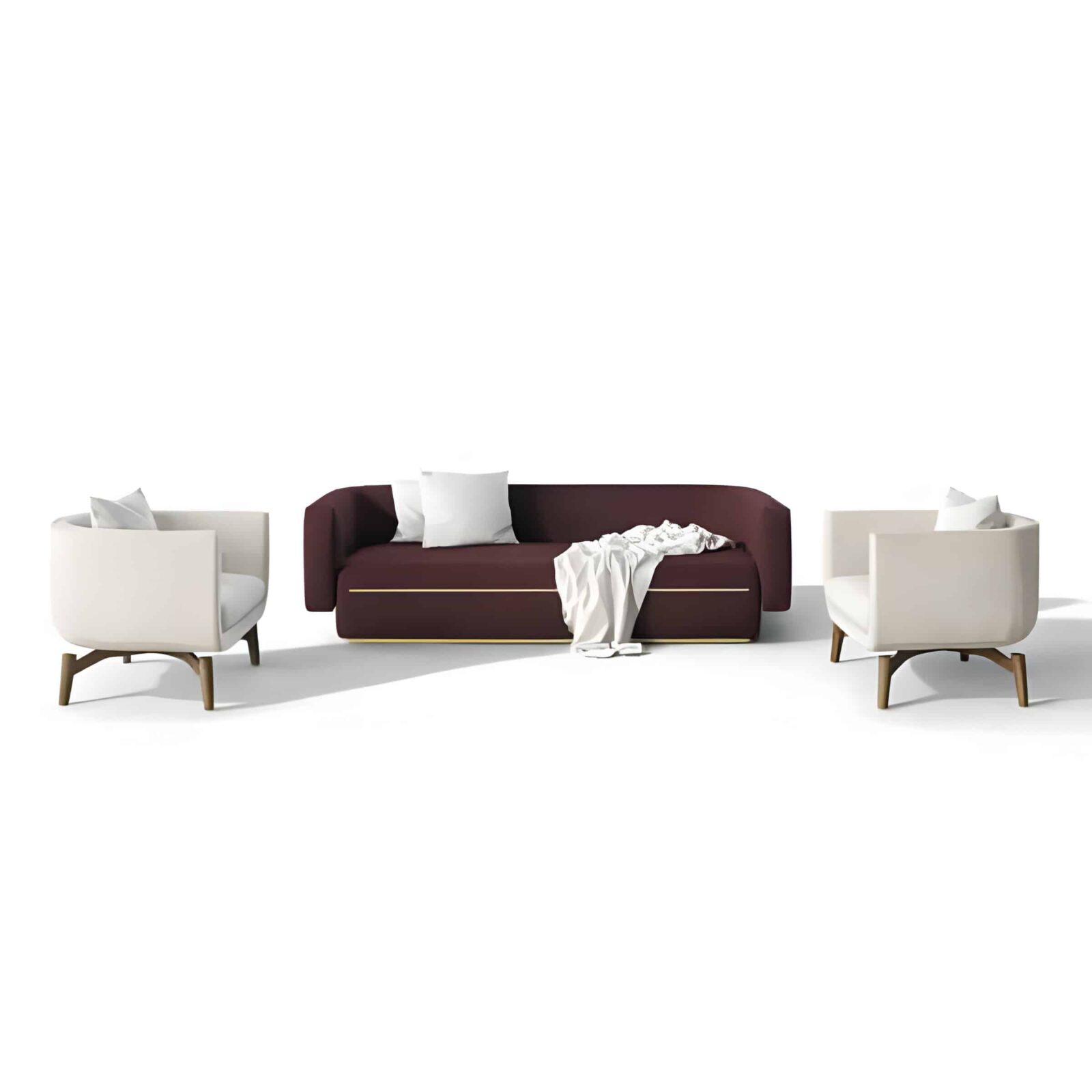 Hush Living Sofa layout view for coordinated seating design