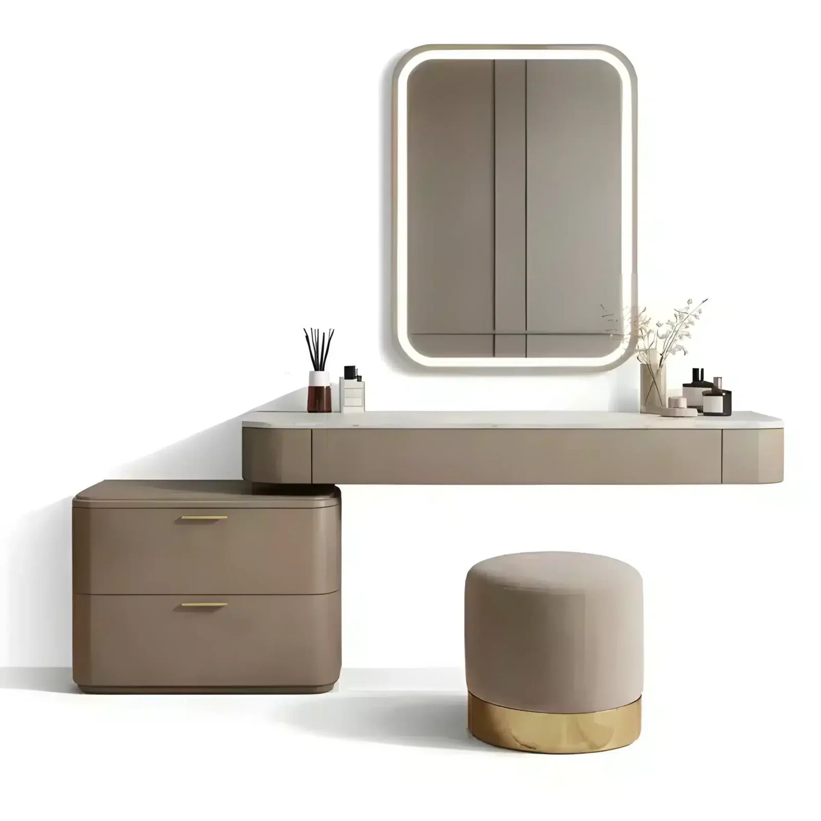 Sino Dresser Set angled view for bedroom furniture at El Malek