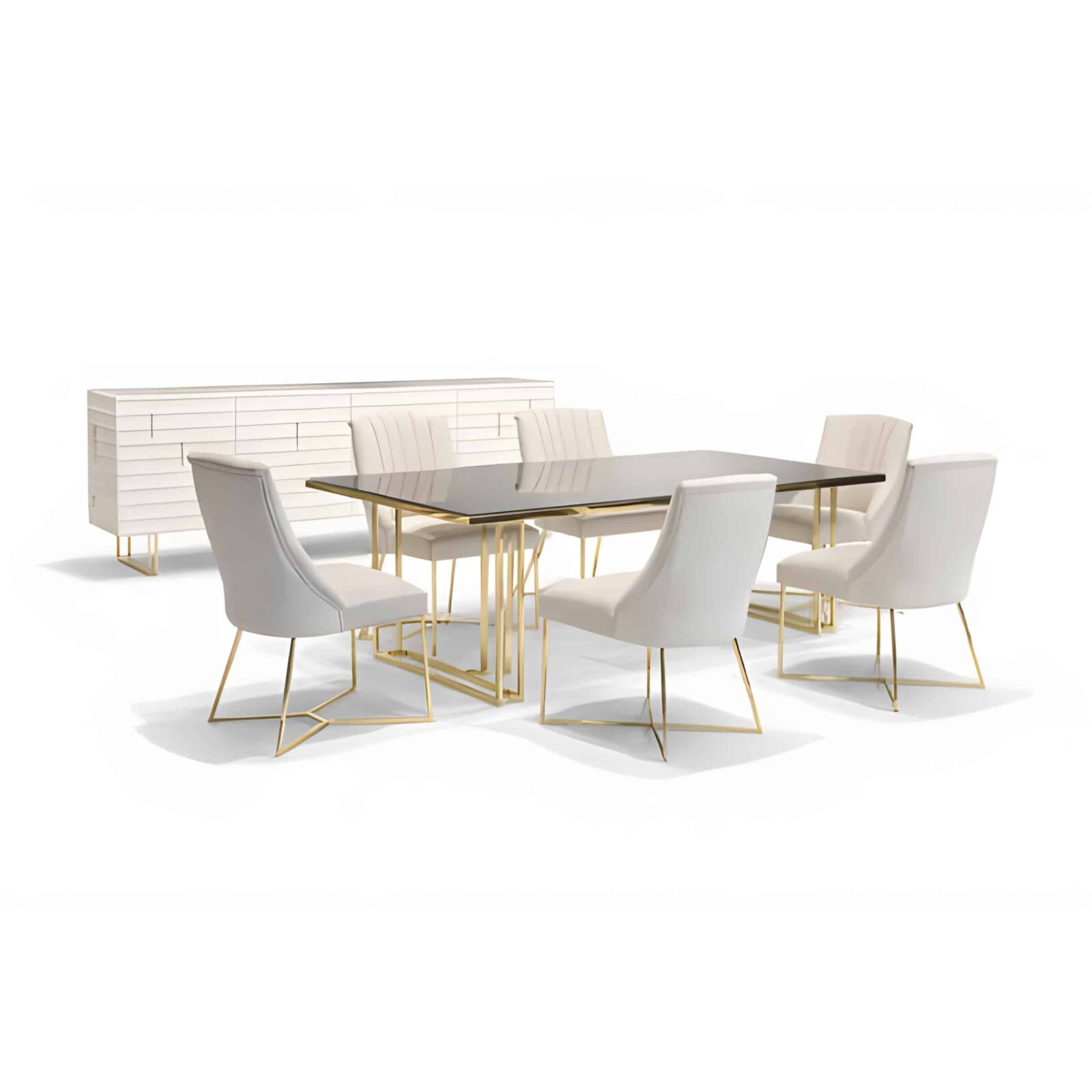 Ivora Dining Room Set main view for elegant dining spaces