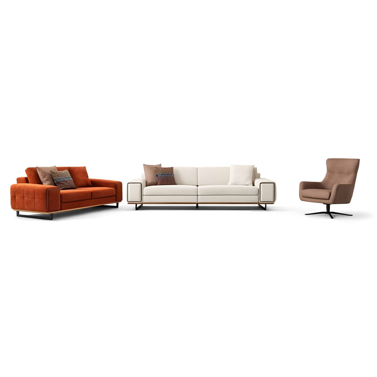 Sola Living Sofa seating view for family living room decor