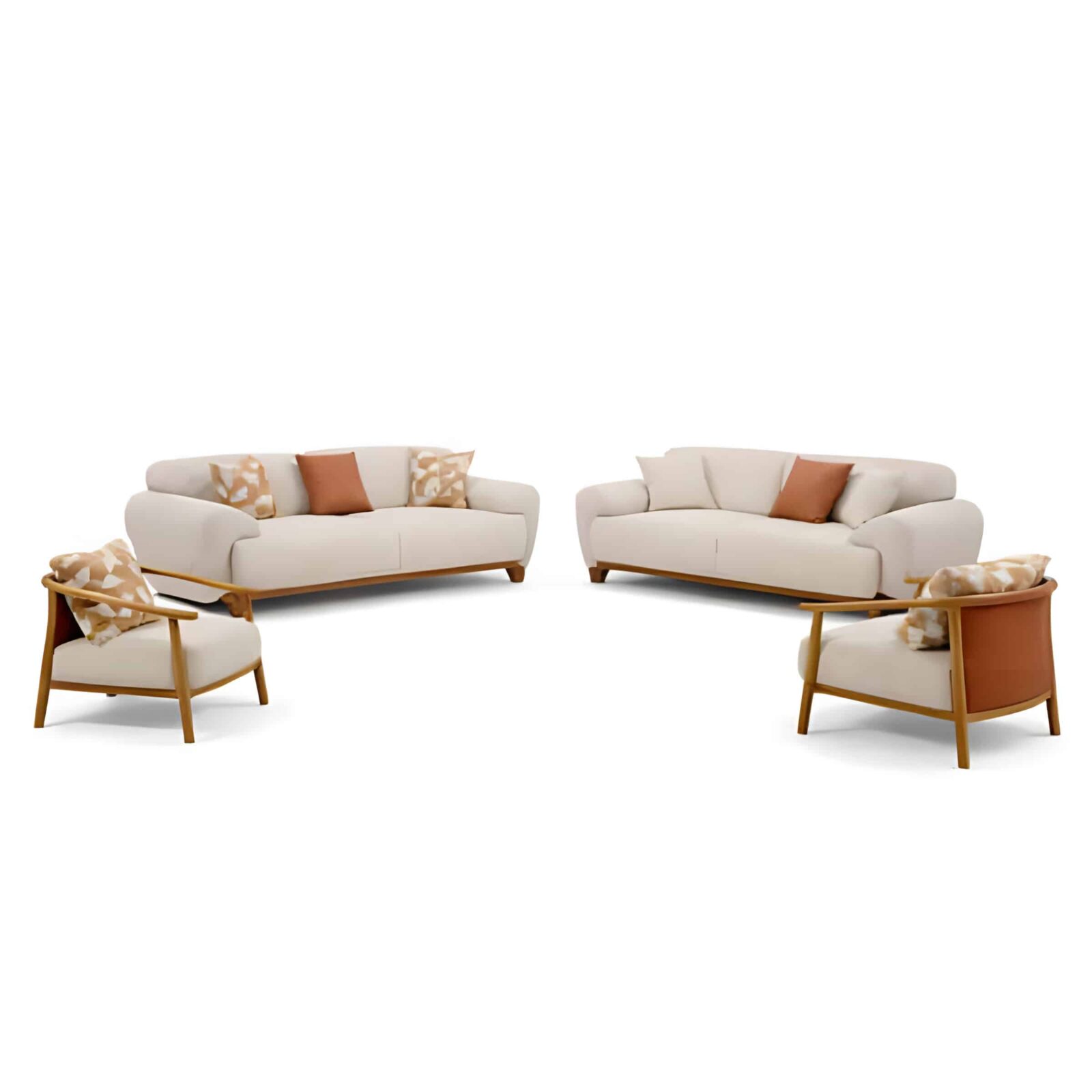 Mink Living Room Set corner view for comfortable seating layouts
