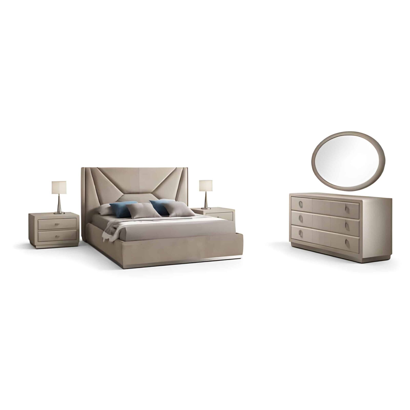 Rivo Bedroom Set side storage and bedroom layout