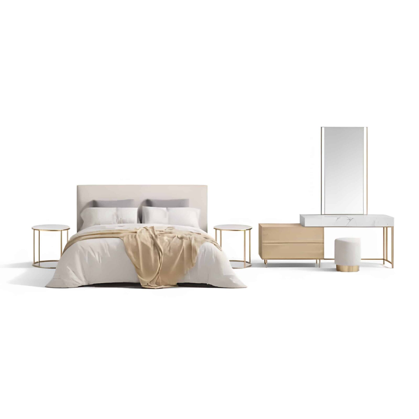 Rosa Bedroom Set bed and wardrobe view