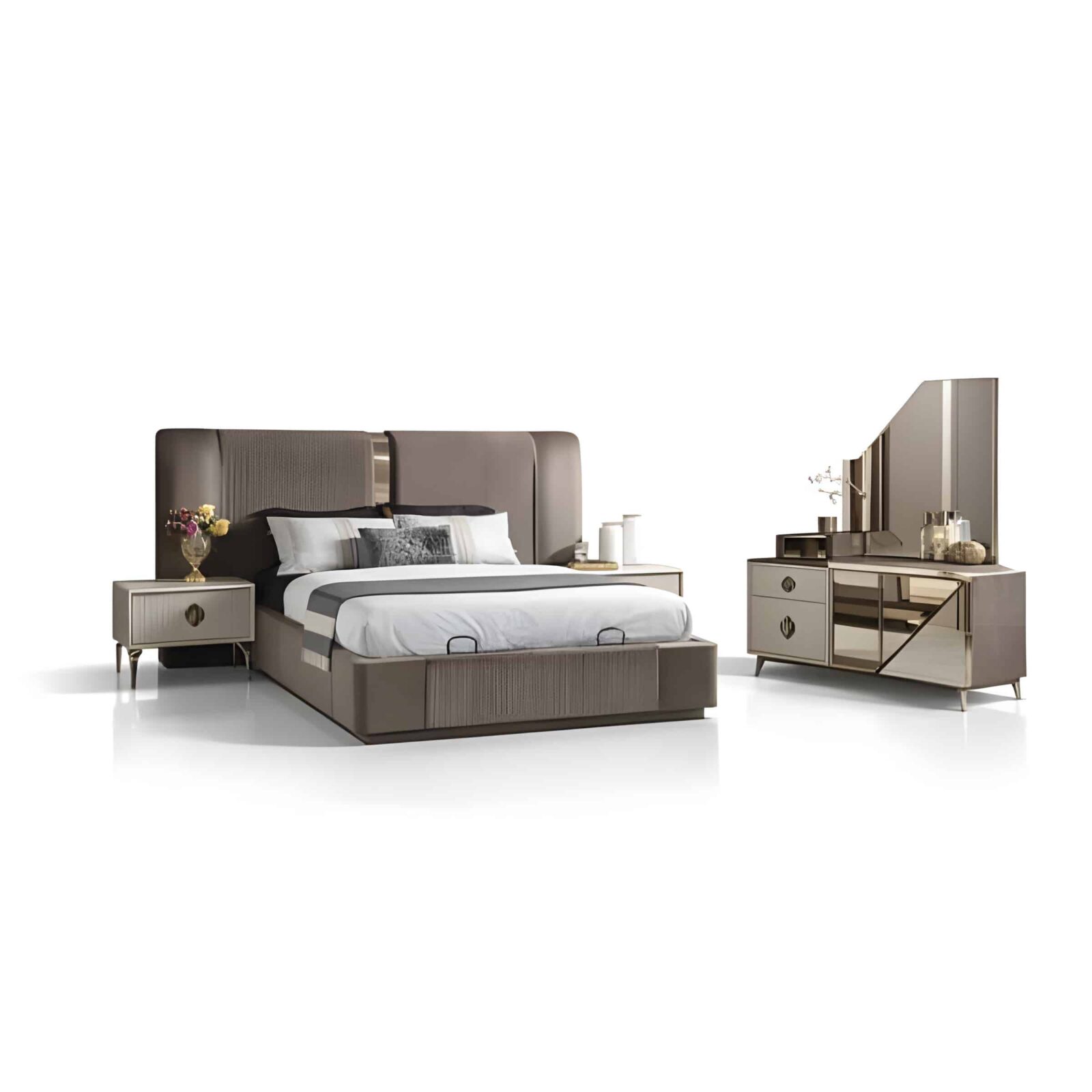 Ova Bedroom Set finish detail angle