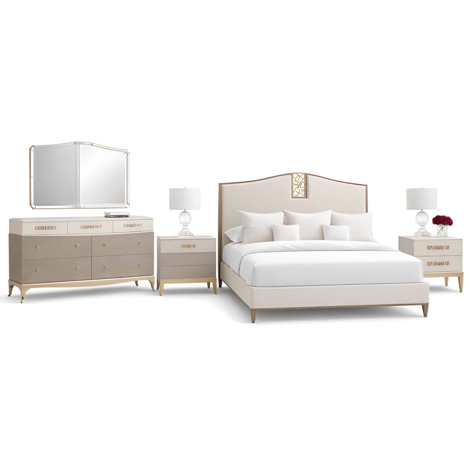 Nino Bedroom Set front composition for modern bedroom decor