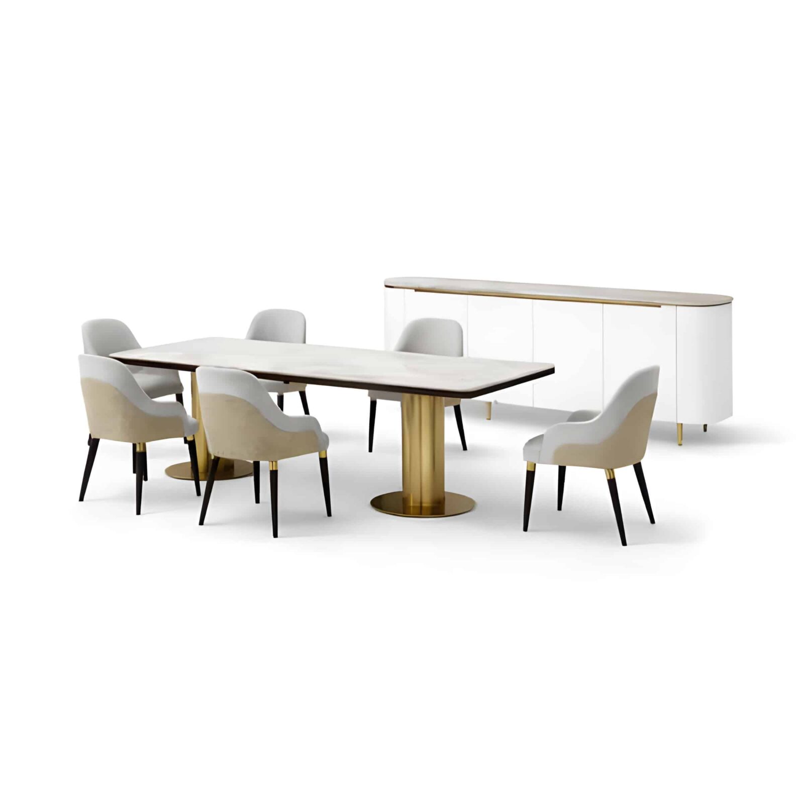 Fayra Dining Room Set main view for elegant dining spaces