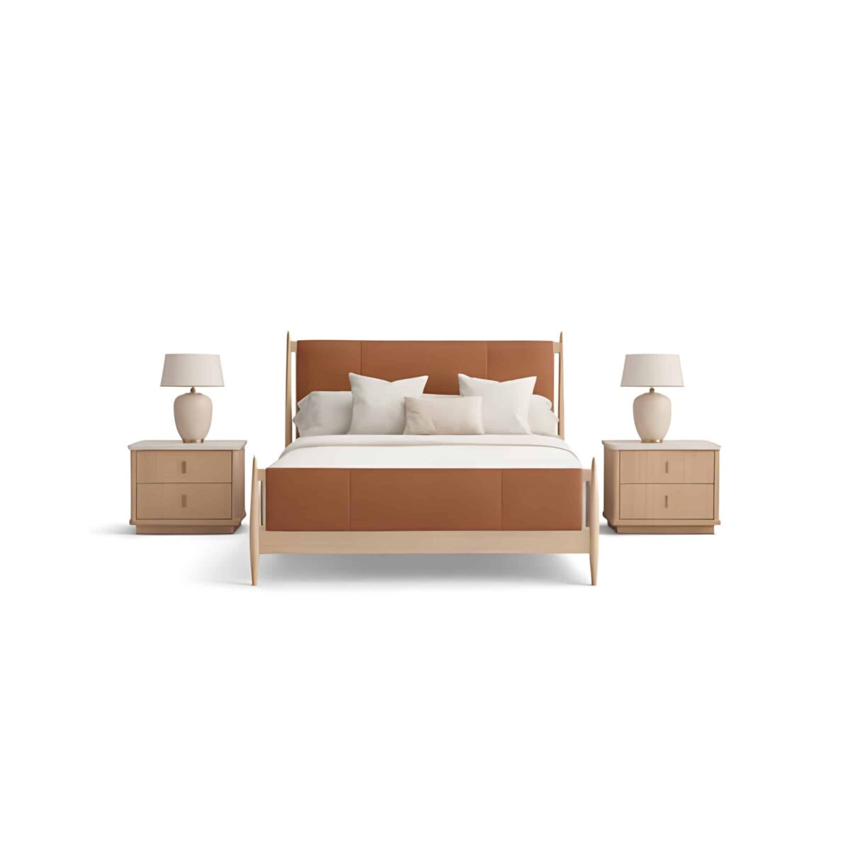 Jelvo Bed and Nightstand Set