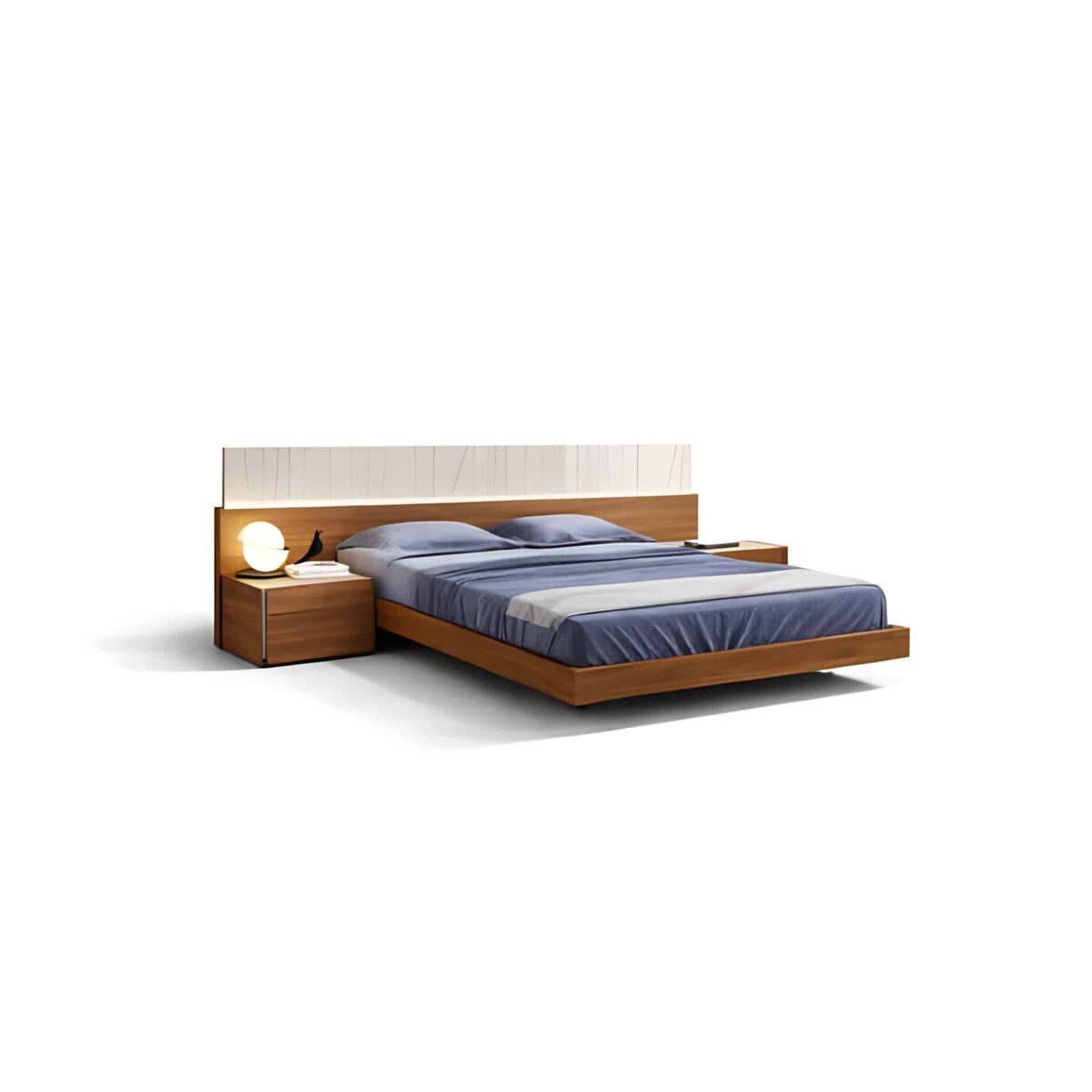 Viro Bed and Nightstand Set
