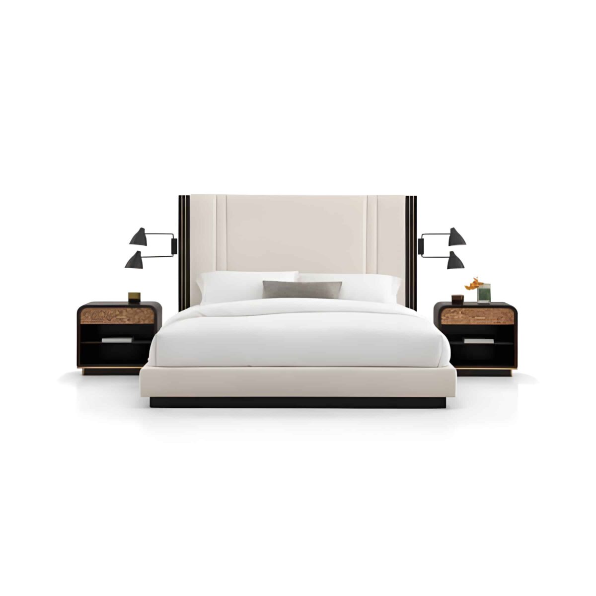 Waro Bed and Nightstand Set
