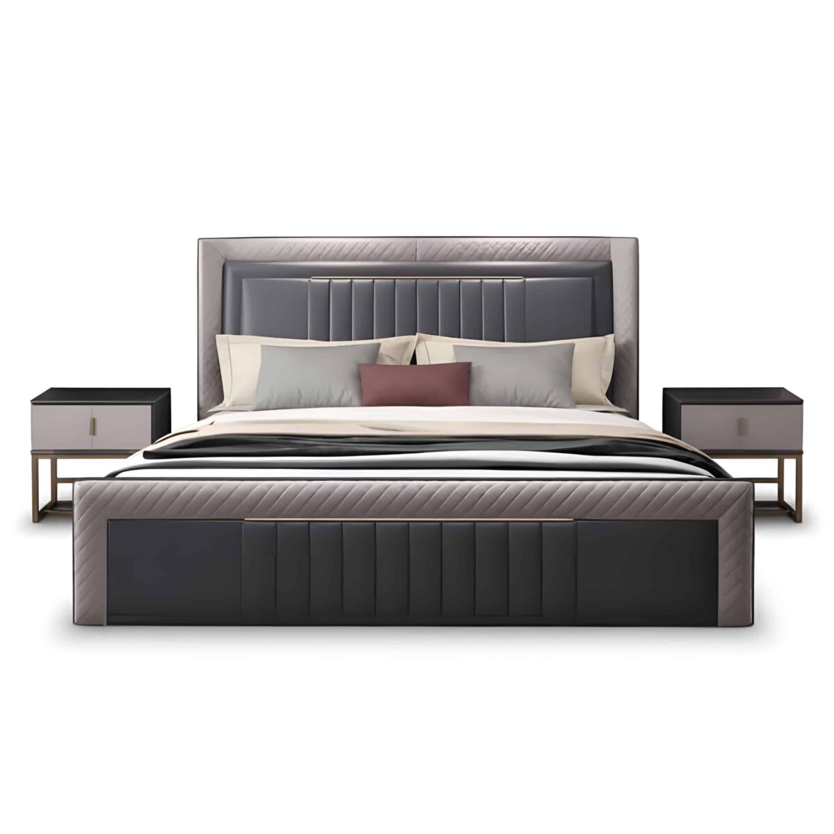 Olea Bed and Nightstand Set