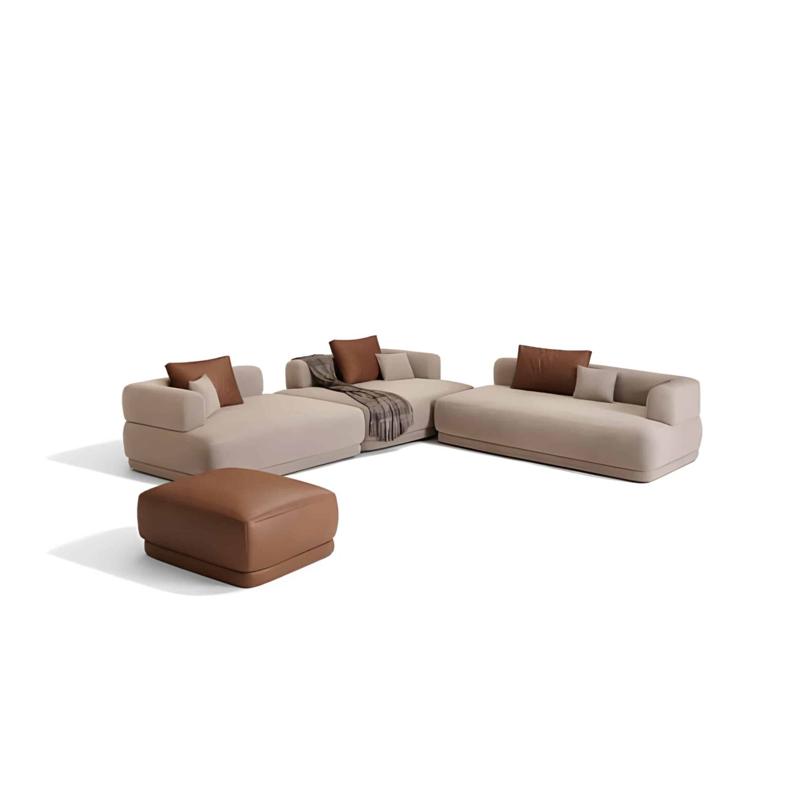 Rymox L Shape front view for modern L Shape living room furniture