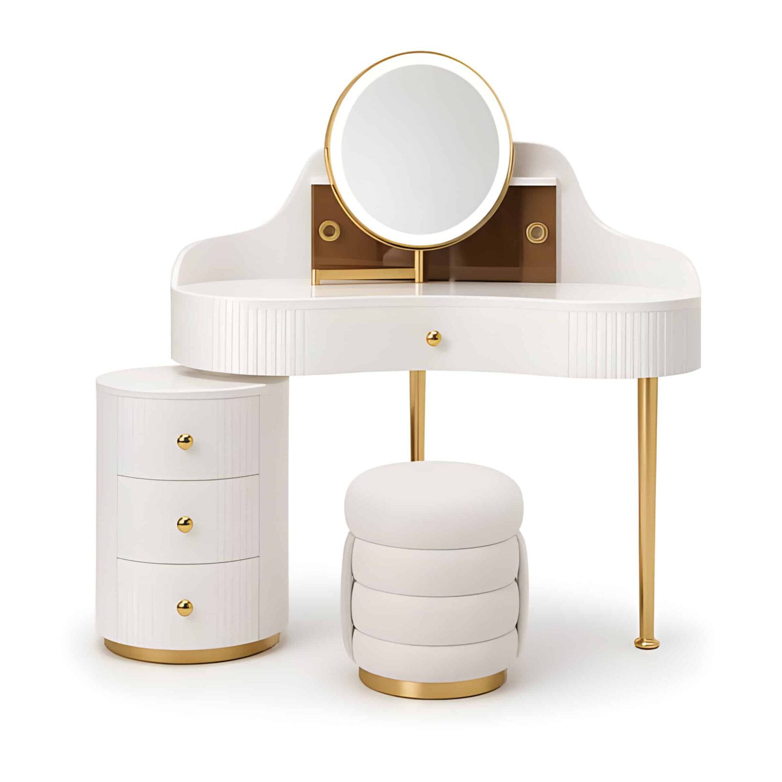 Velo Dresser Set angled view for bedroom furniture at El Malek