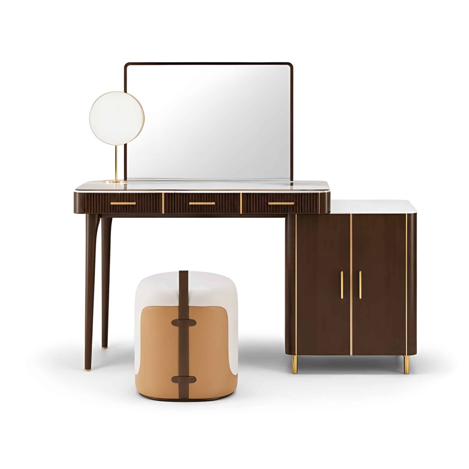 Veno Dresser Set angled view for bedroom furniture at El Malek