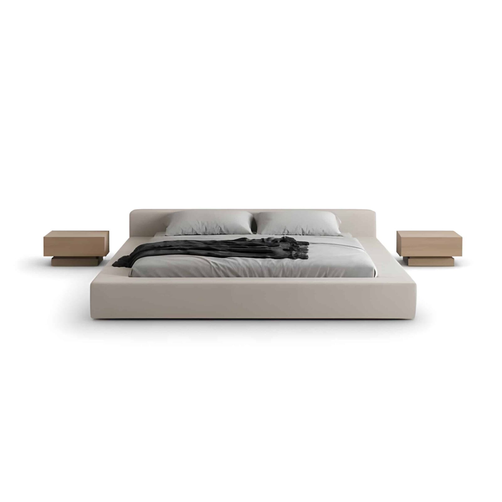Bedroom Bed and Nightstand Set presented in a elegant bedroom with modern interior perspective
