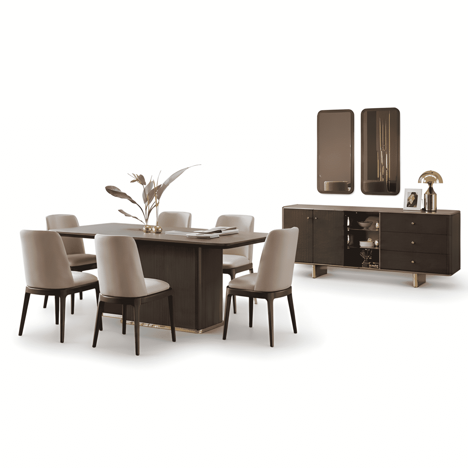 Zelor Dining Room Set main view for elegant dining spaces