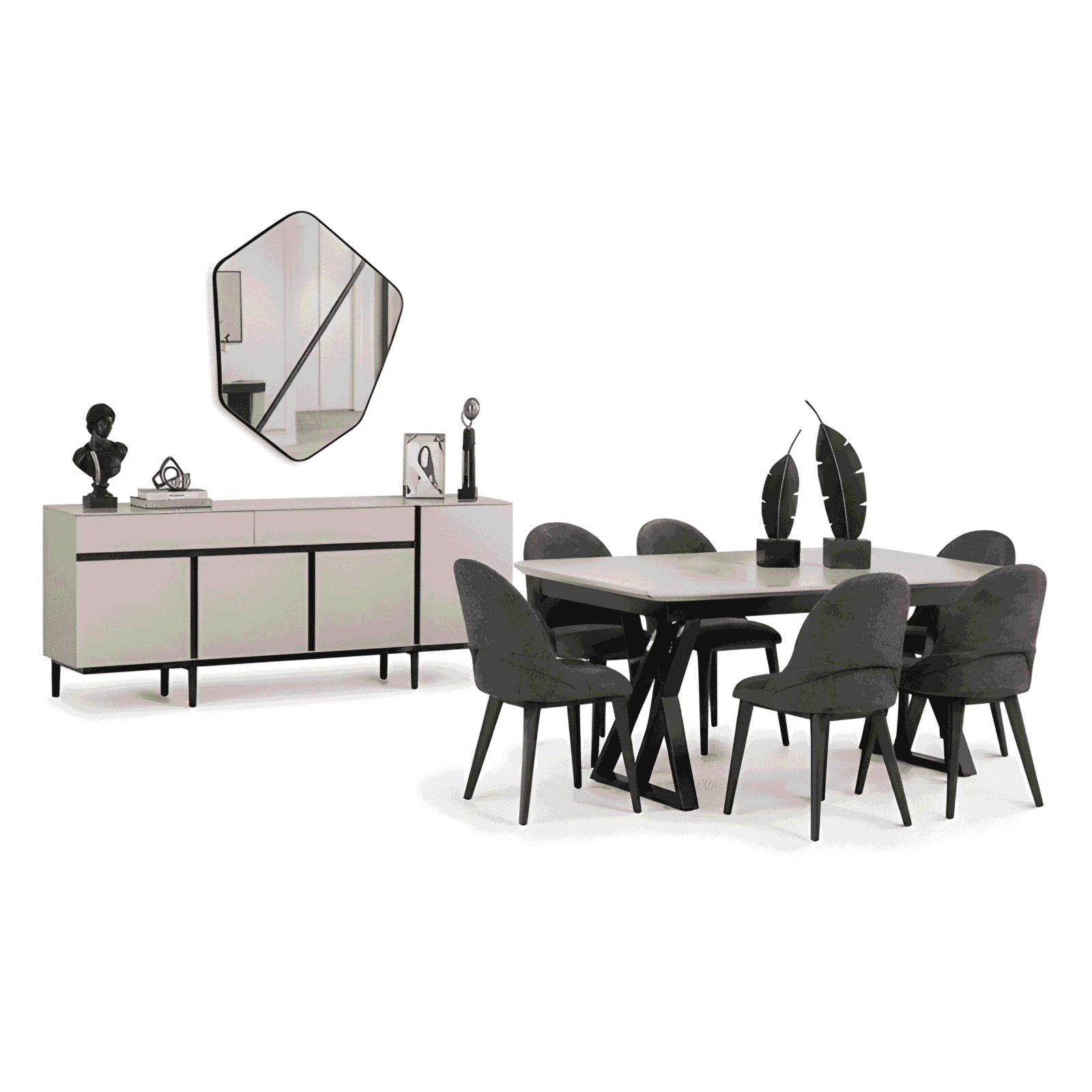 Covia Dining Room Set main view for elegant dining spaces