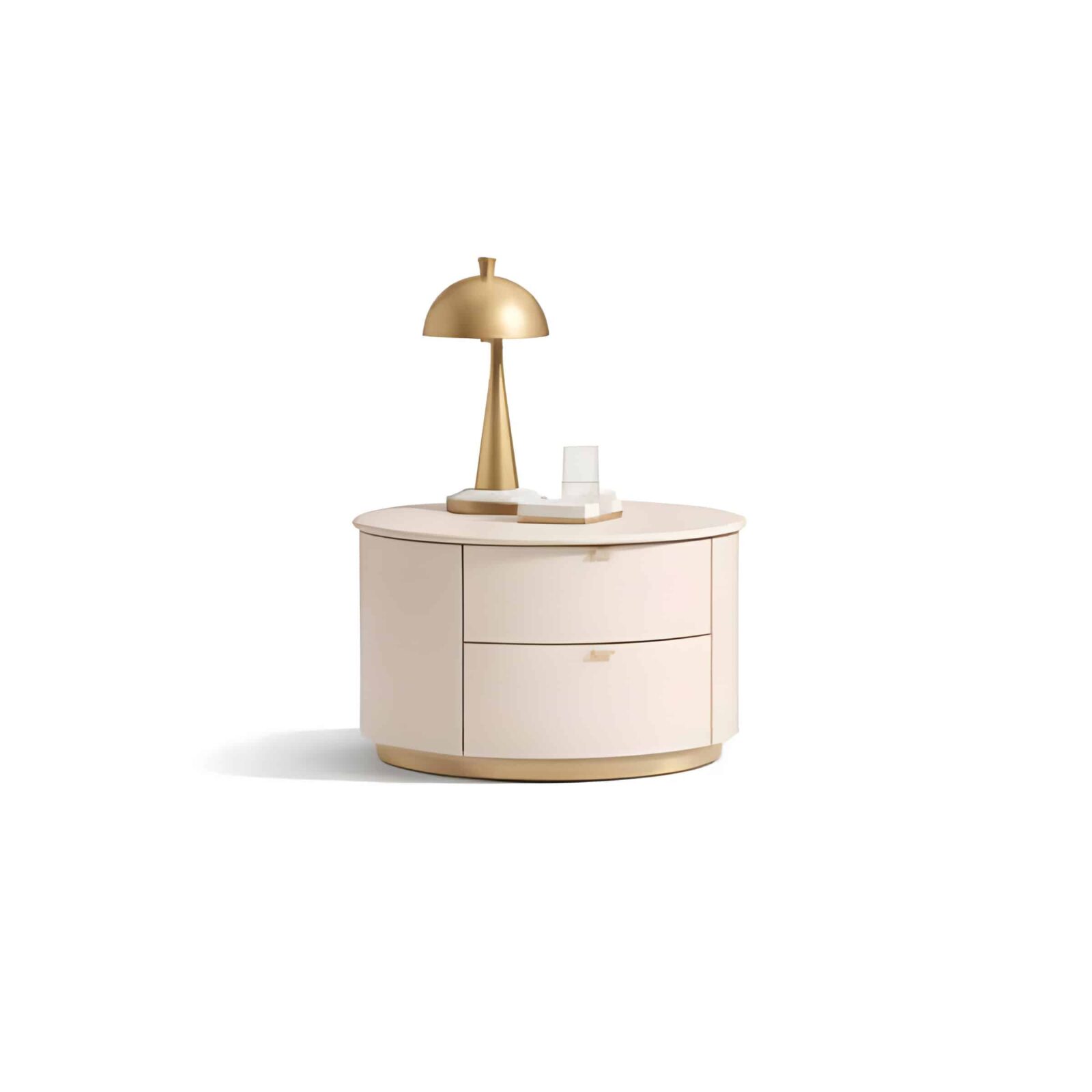 Bedroom Bed and Nightstand Set presented in a refined bedroom with fresh detail perspective with a clear product perspective