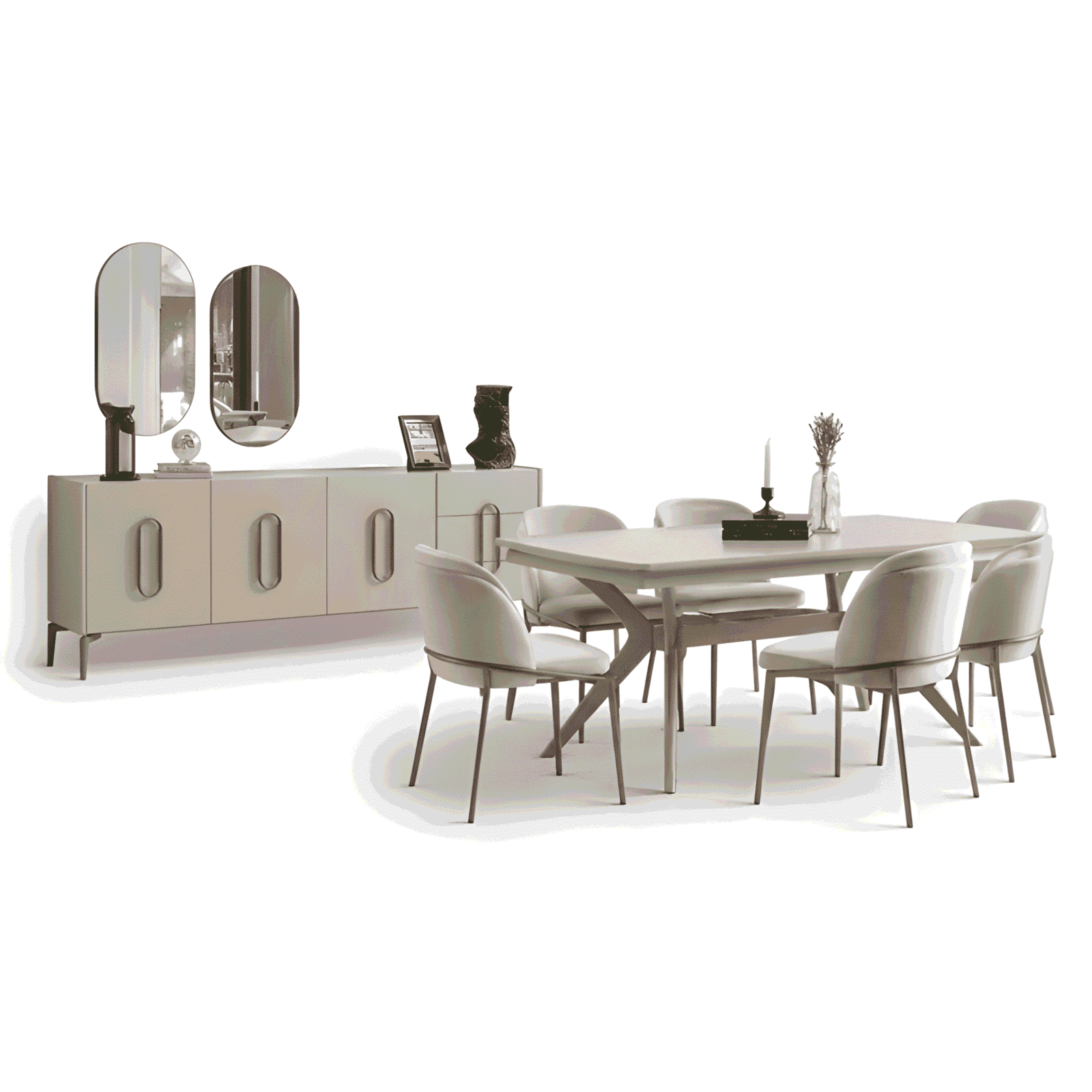 Milen Dining Room Set main view for elegant dining spaces