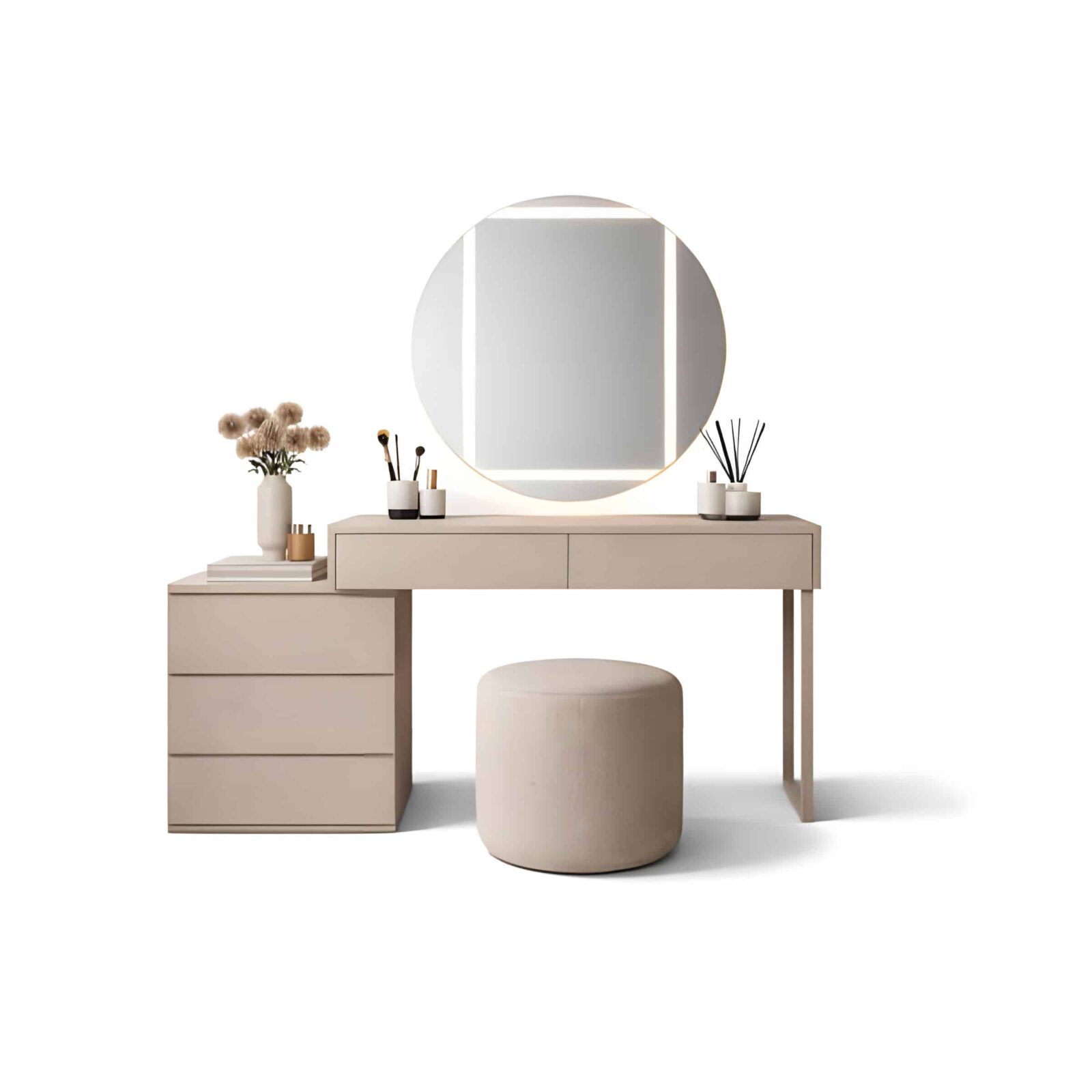 Sola Dresser Set angled view for bedroom furniture at El Malek