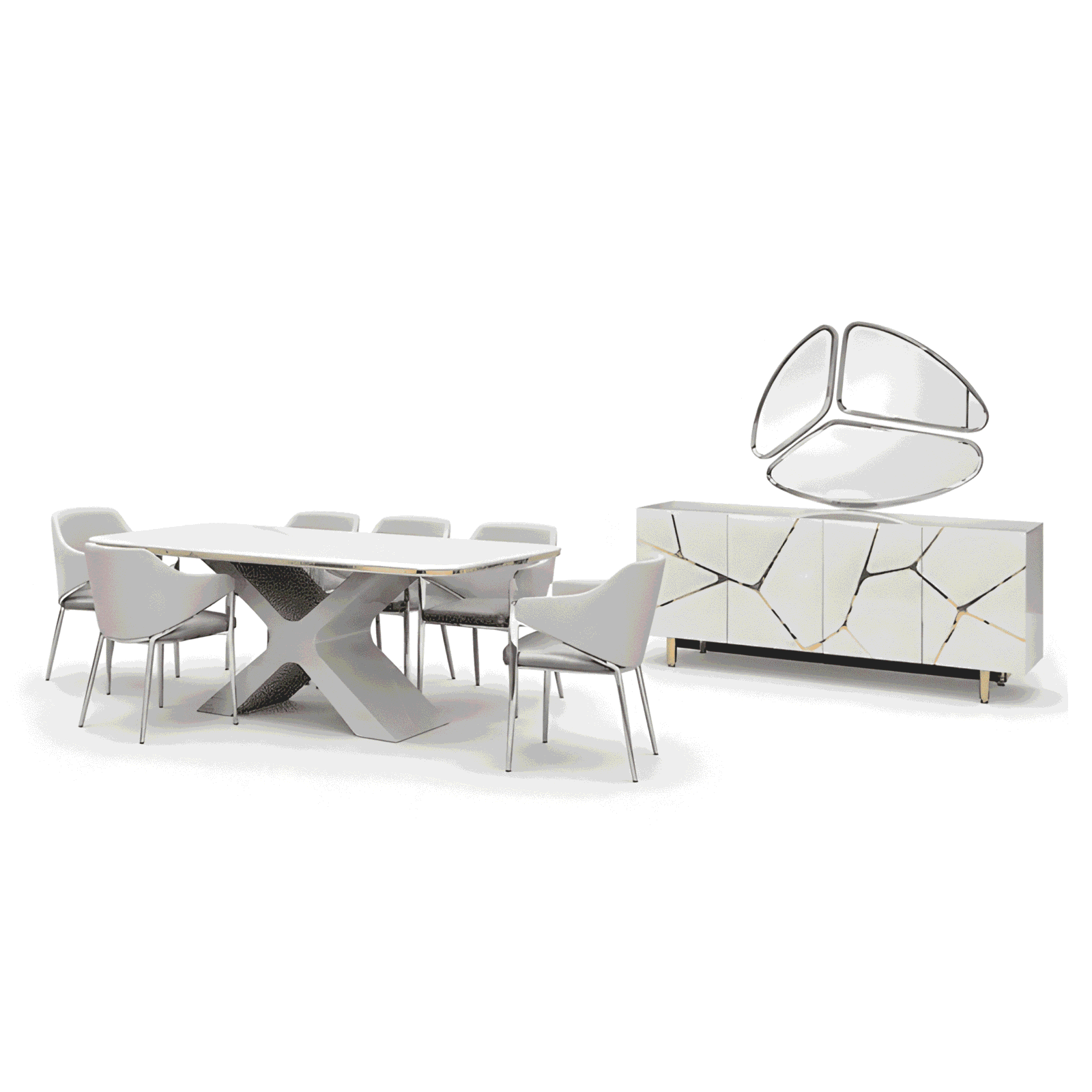 Sairo Dining Room Set main view for elegant dining spaces