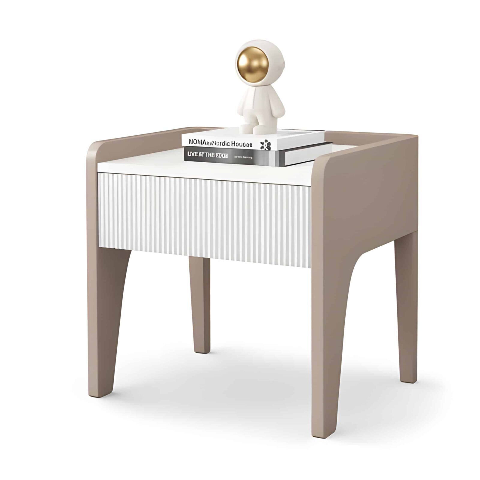 Rivo Nightstand Set in polished neat furniture view