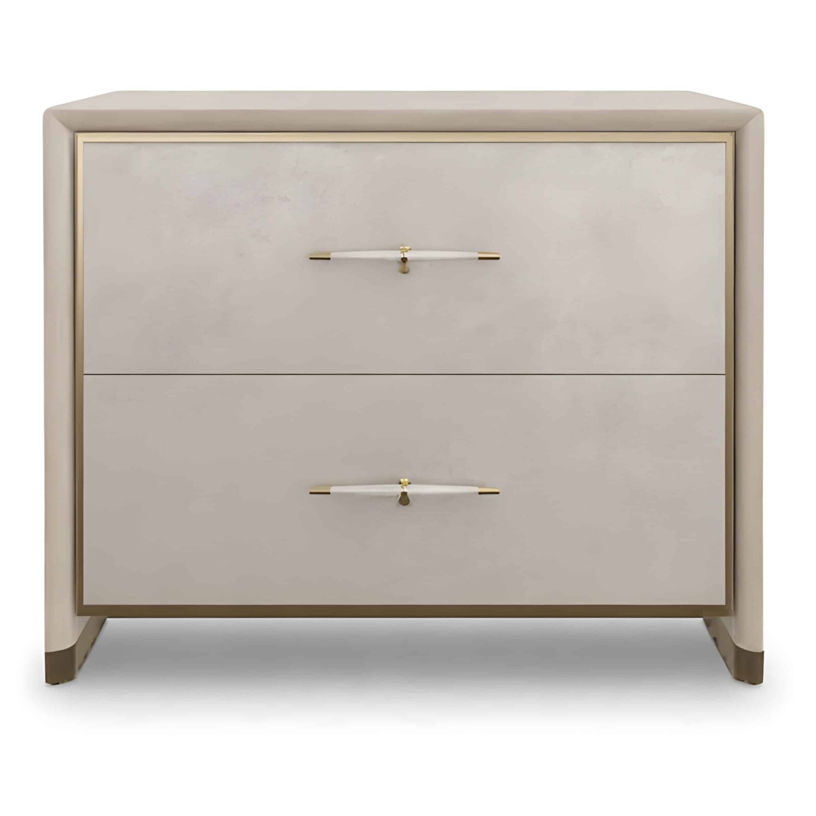 Dova Nightstand Set in organized home interior scene