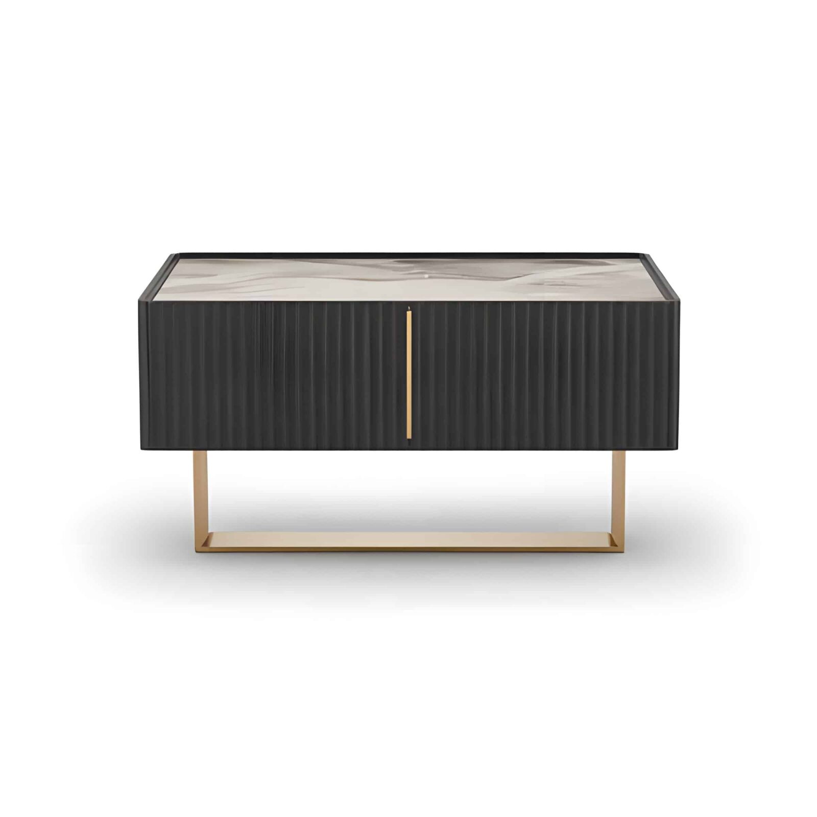 Nervano Nightstand Set in chic furniture showroom view
