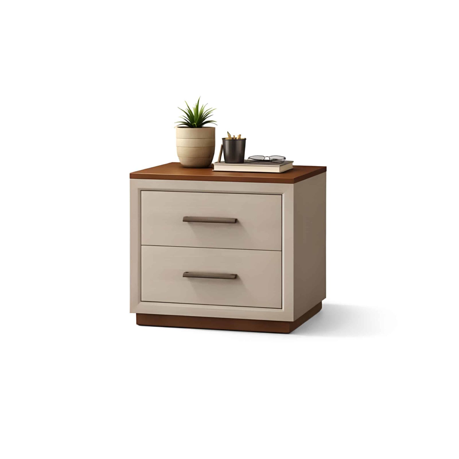Ravello Nightstand Set in warm practical bedside arrangement