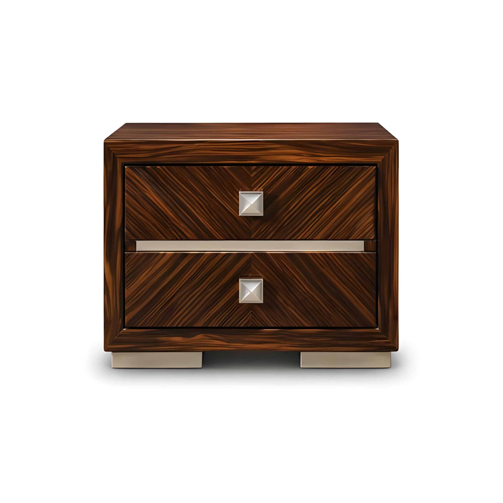 Orzano Nightstand Set in premium wood finish detail