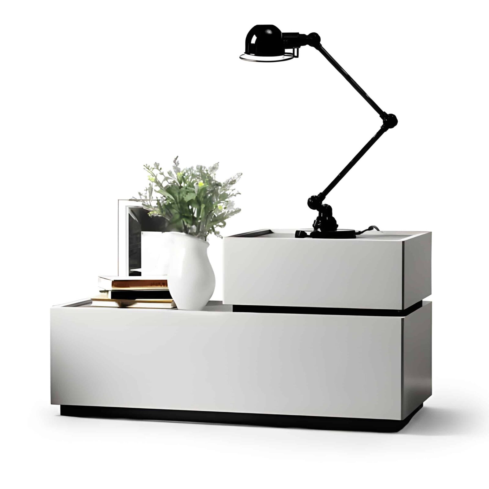 Vita Nightstand Set in sleek coordinated bedroom look