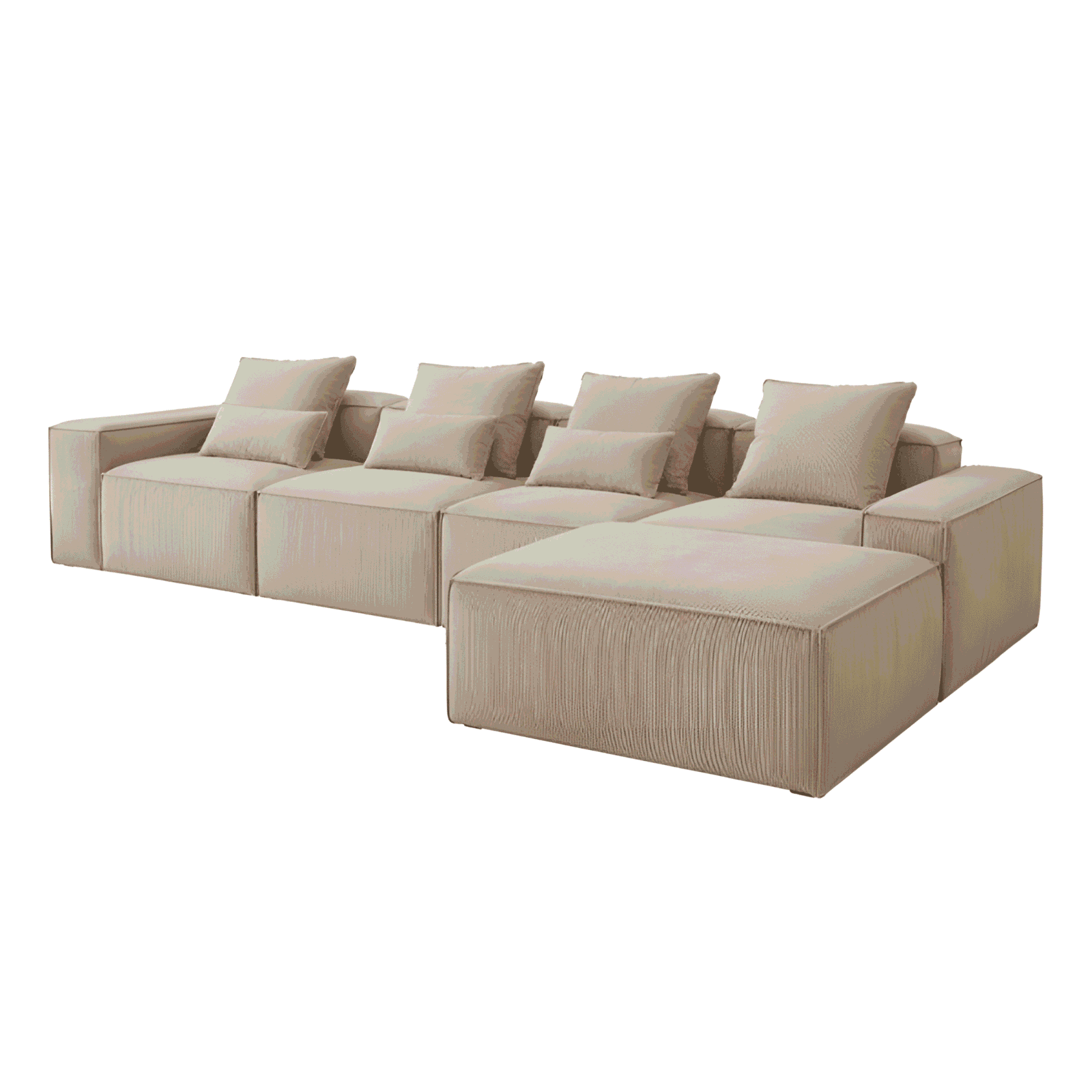Inova L Shape front view for modern L Shape living room furniture
