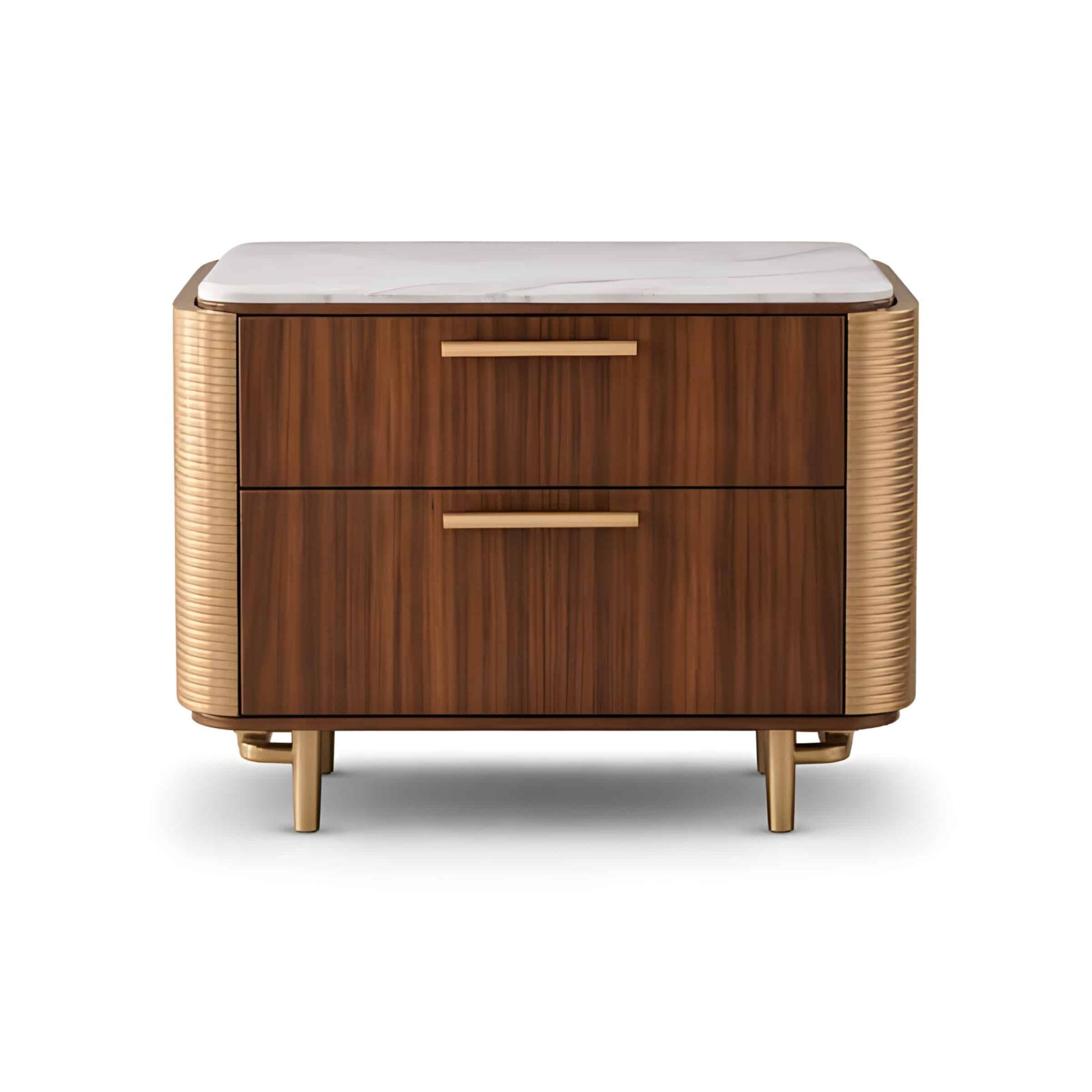 Selvanto Nightstand Set in modern coordinated bedroom look