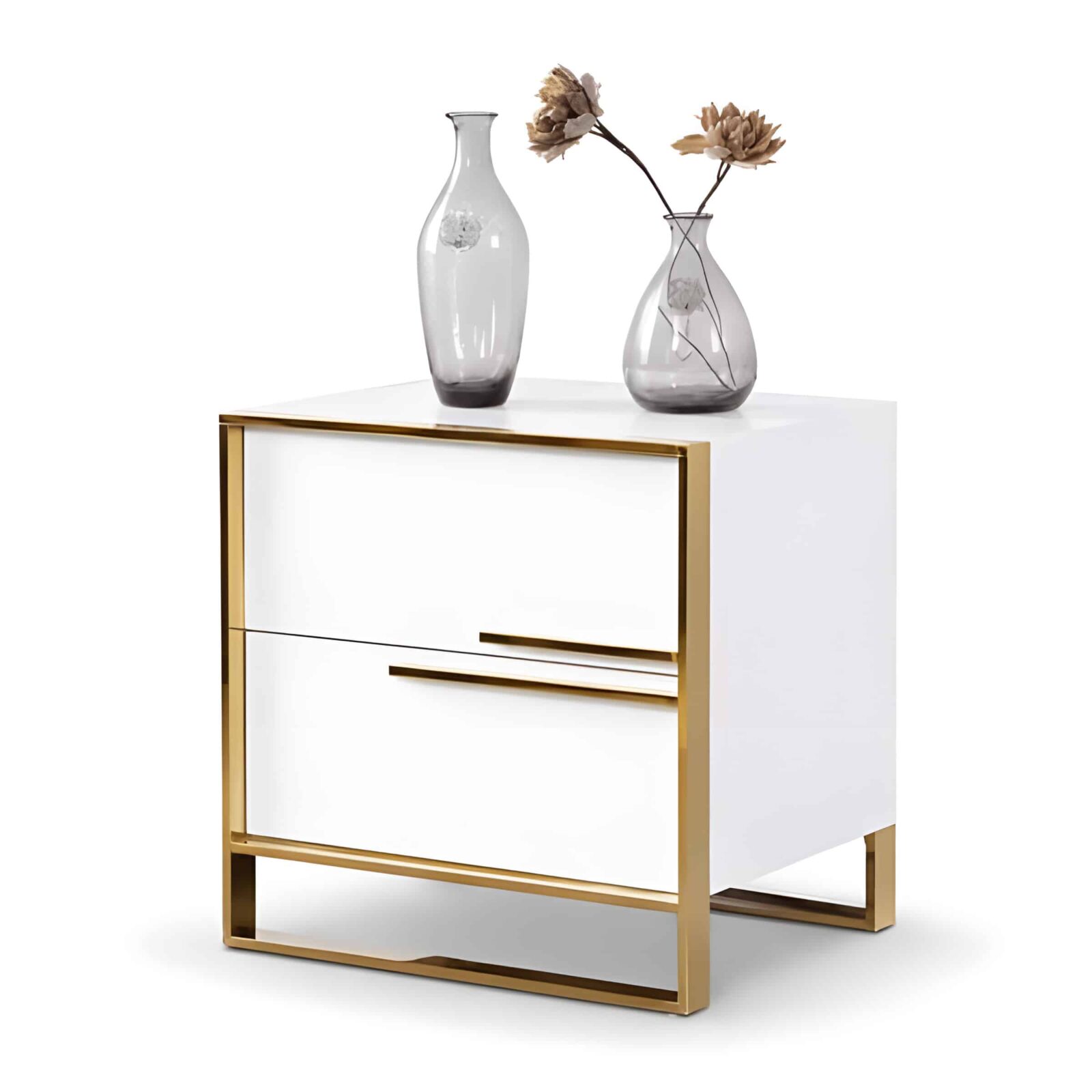 Meli Nightstand Set in organized furniture showroom view