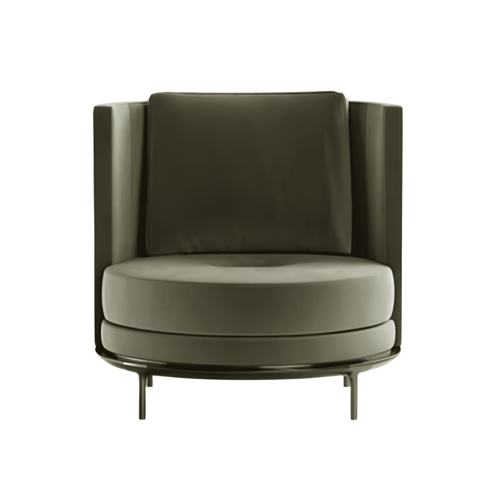 Sage Living Chair detail view for polished furniture displays