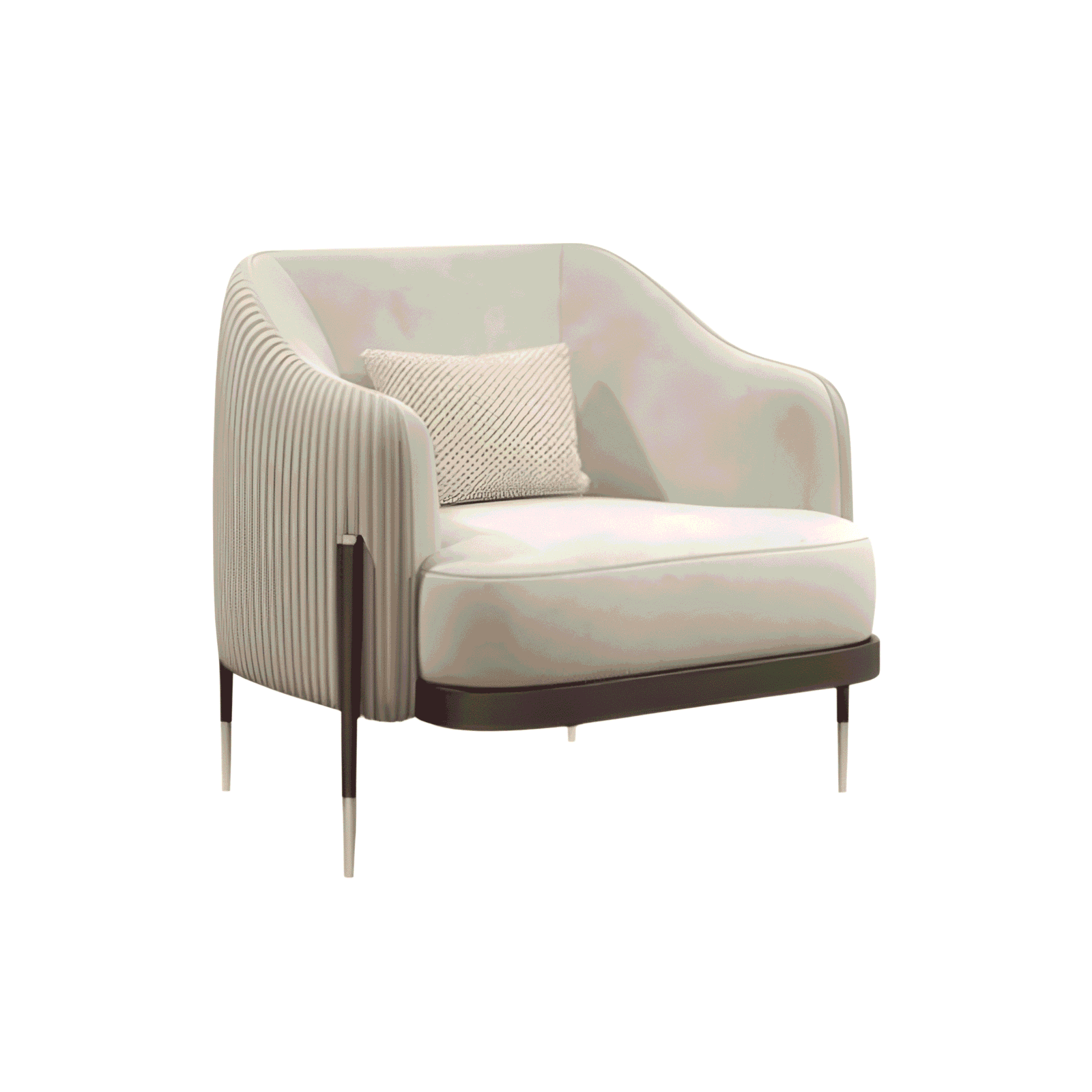 Melya Living Chair side profile for coordinated room layouts