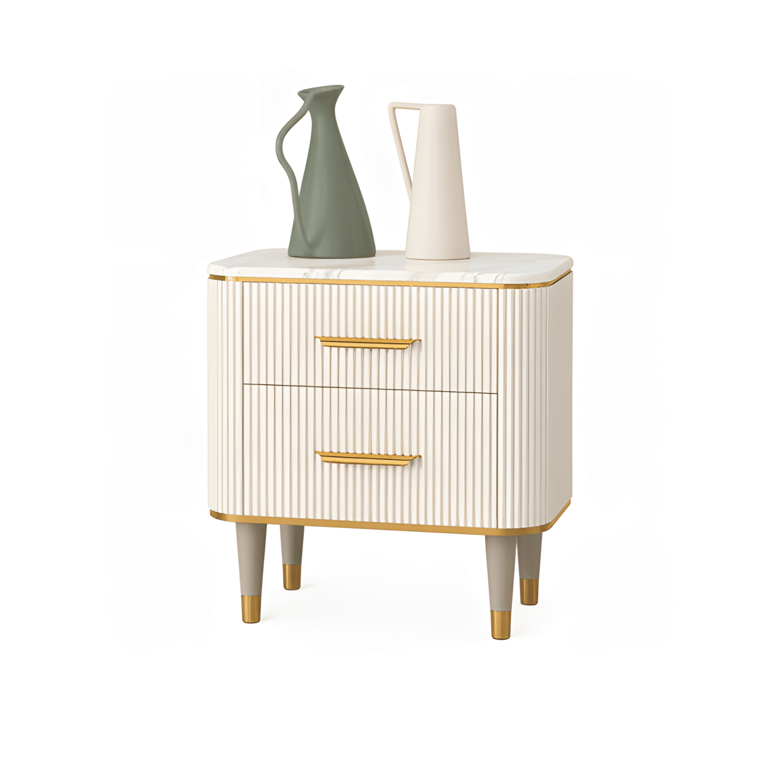 Kiva Nightstand Set in smooth furniture closeup