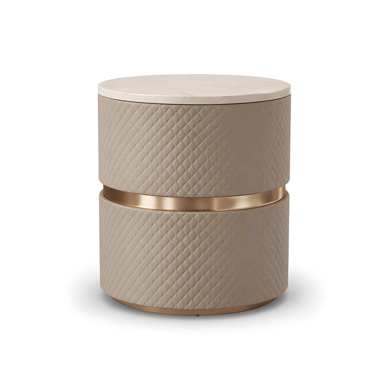 Calviro Nightstand Set in smooth compact room setup