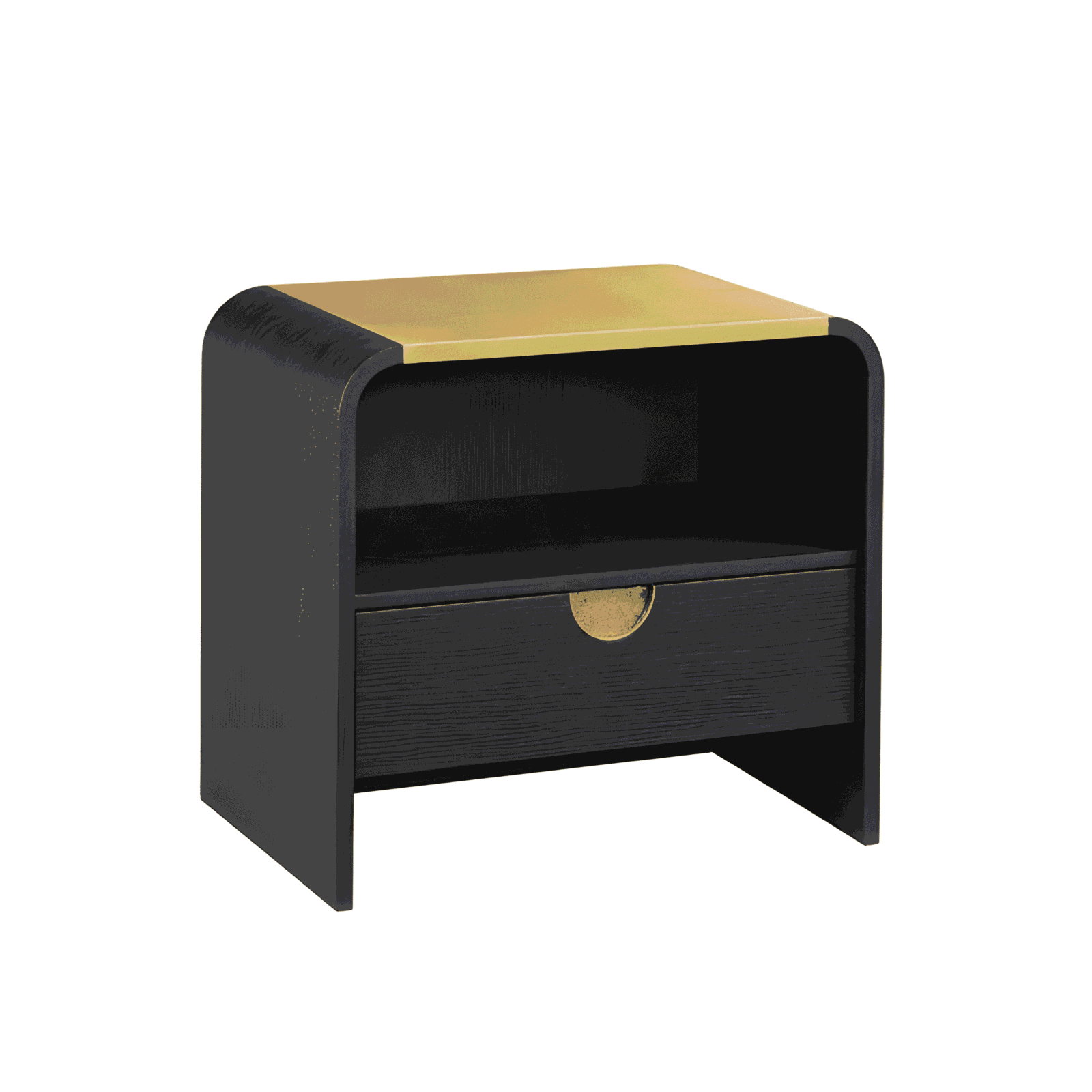 Leia Nightstand Set in smart wood finish detail