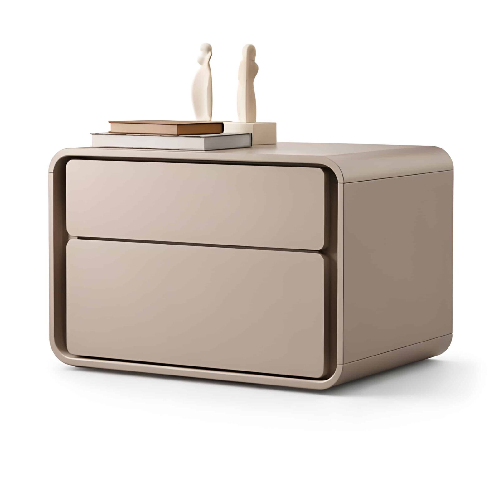Tera Nightstand Set in distinctive storage display