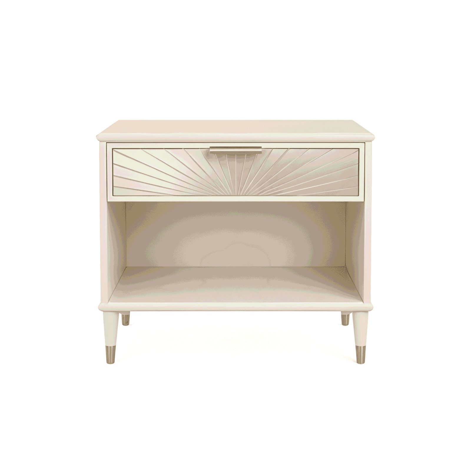 Ova Nightstand Set in warm side storage view